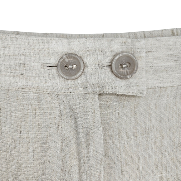 JustFab Kelly Rowland Straight Tapered Pants Linen Beige High Rise Lined 2XL - Picture 3 of 8